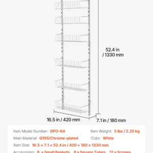6 Tier Over the Door Organizer