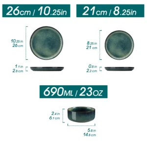 Green Glaze Dinnerware Set